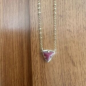 Kendra Scott Perry Raspberry Labradorite and Gold Pendant Necklace